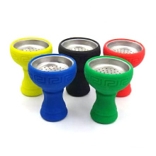 pvc box package newest hookah shisha silicone bowl with metal cover